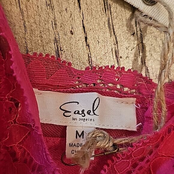 Lacy pink floral bra letter M NWT Fushicia - Picture 4 of 8